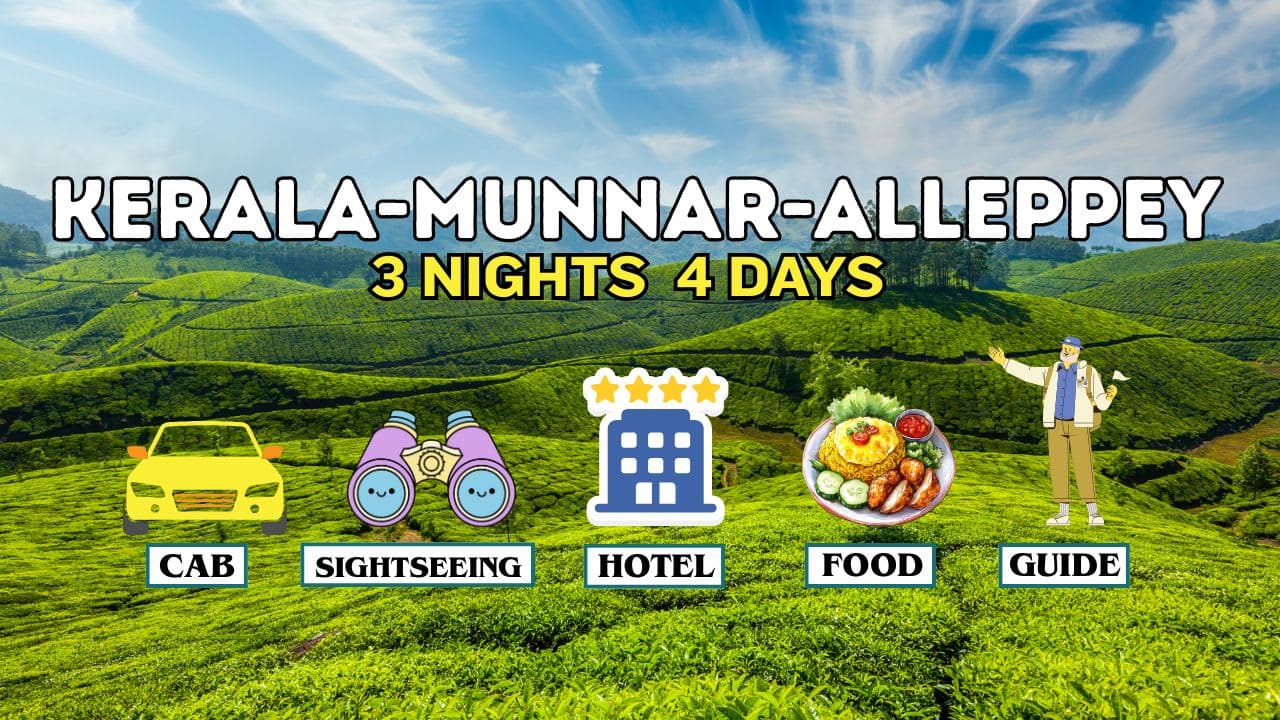 Kerala 3 Nights 4 Days Package with Munnar & Alleppey Houseboat Stay - Main